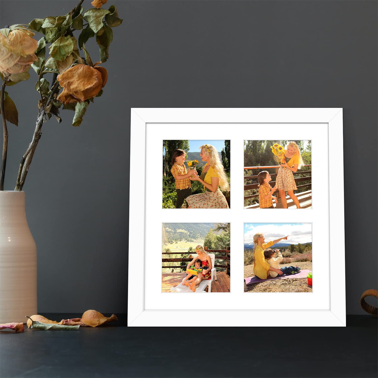 Amazon.co.jp: Golden State Art 10x10 ホワイトウッドフレーム