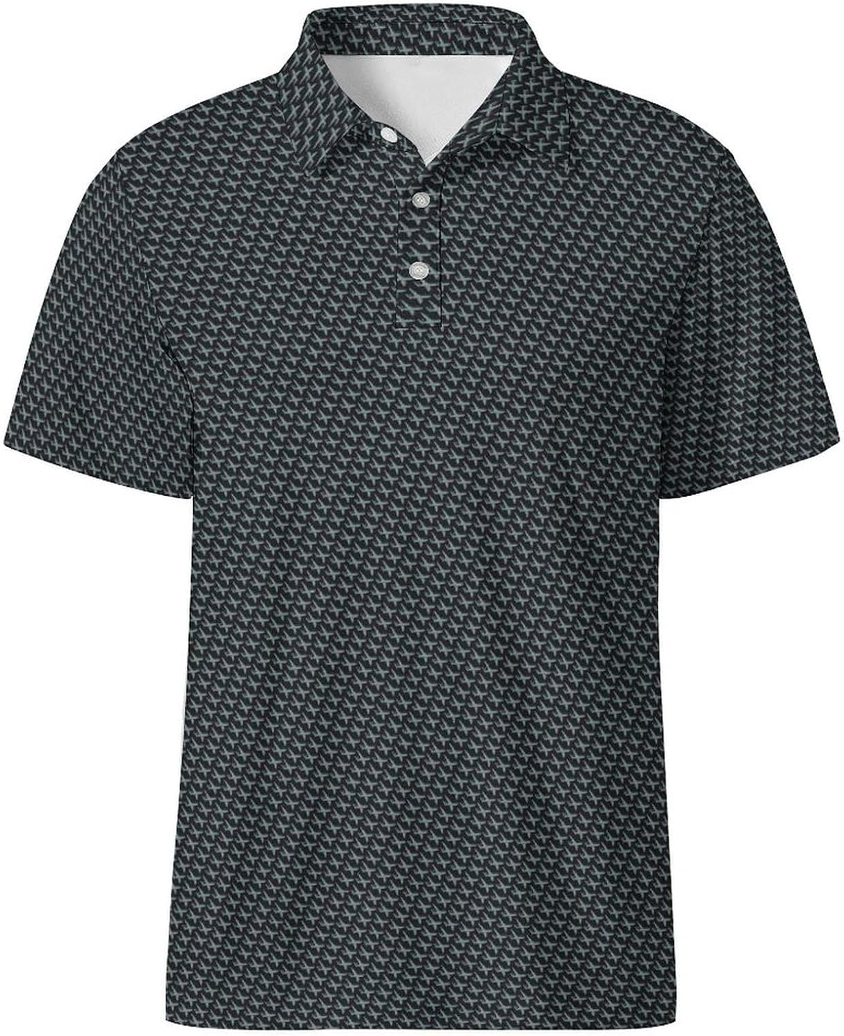 Party Mens Golf Shirt Print Short Sleeve Moisture Wicking Funny Sport Performance Polo Shirts for Men