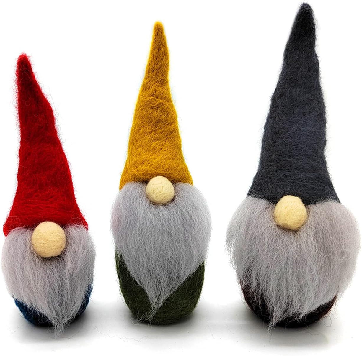 3 Pack Gnome Felting Kits Mother's Day Craft Kit 6 inch Gnomes Ornaments Kit Include Everything to Make - Friendly Instruction Gift for Mom, Gift for Wedding