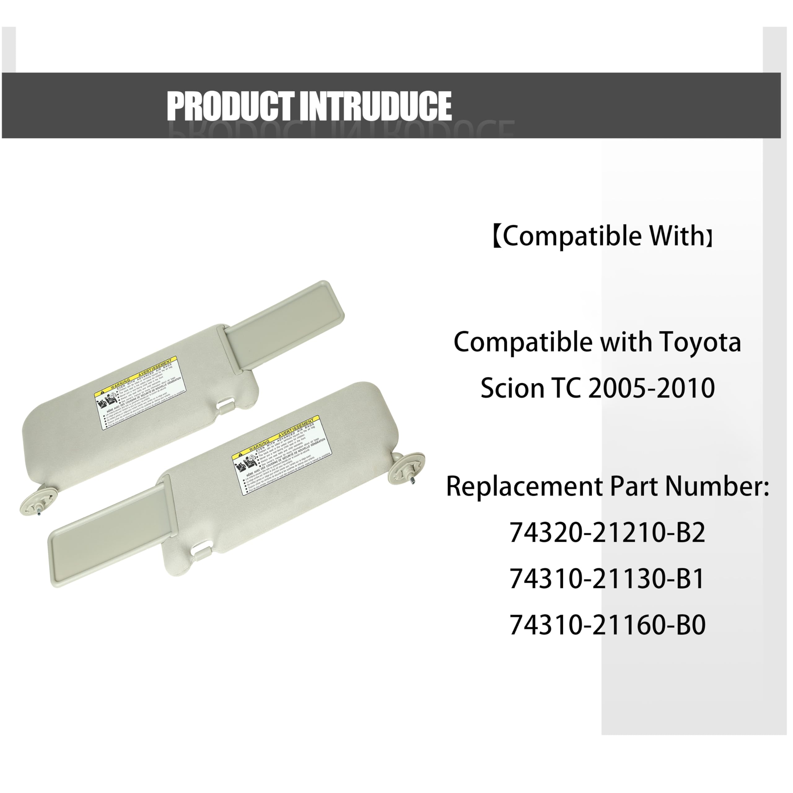 Amazon.com: FITIPICI Driver Left & Passenger Right Side Sun Visor