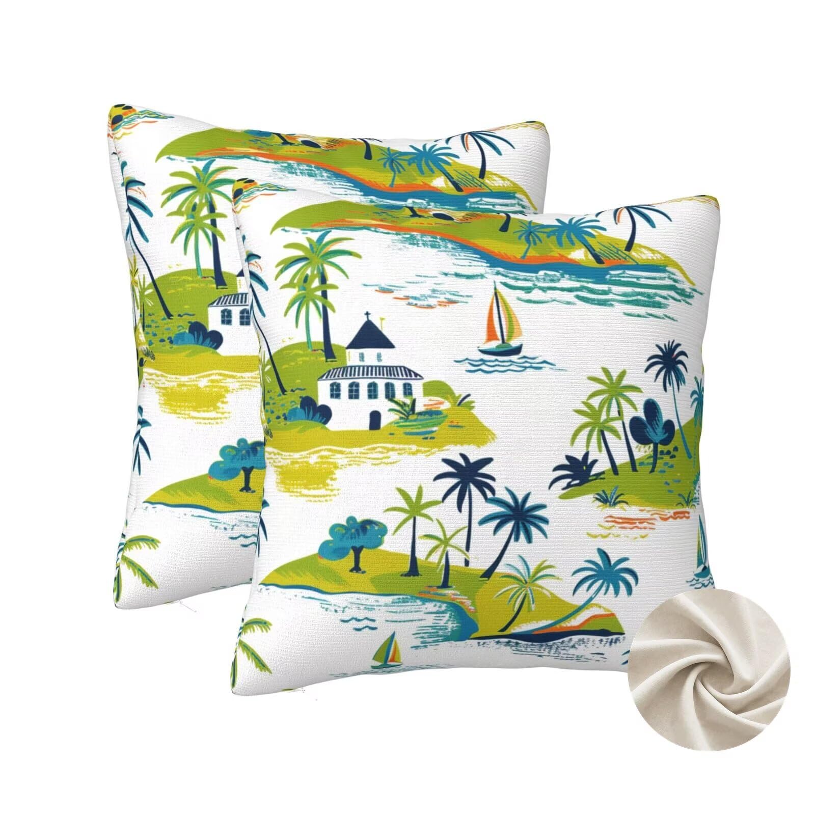Taies d'oreillers housse coussin canapé déco salon vert 60x60 cm