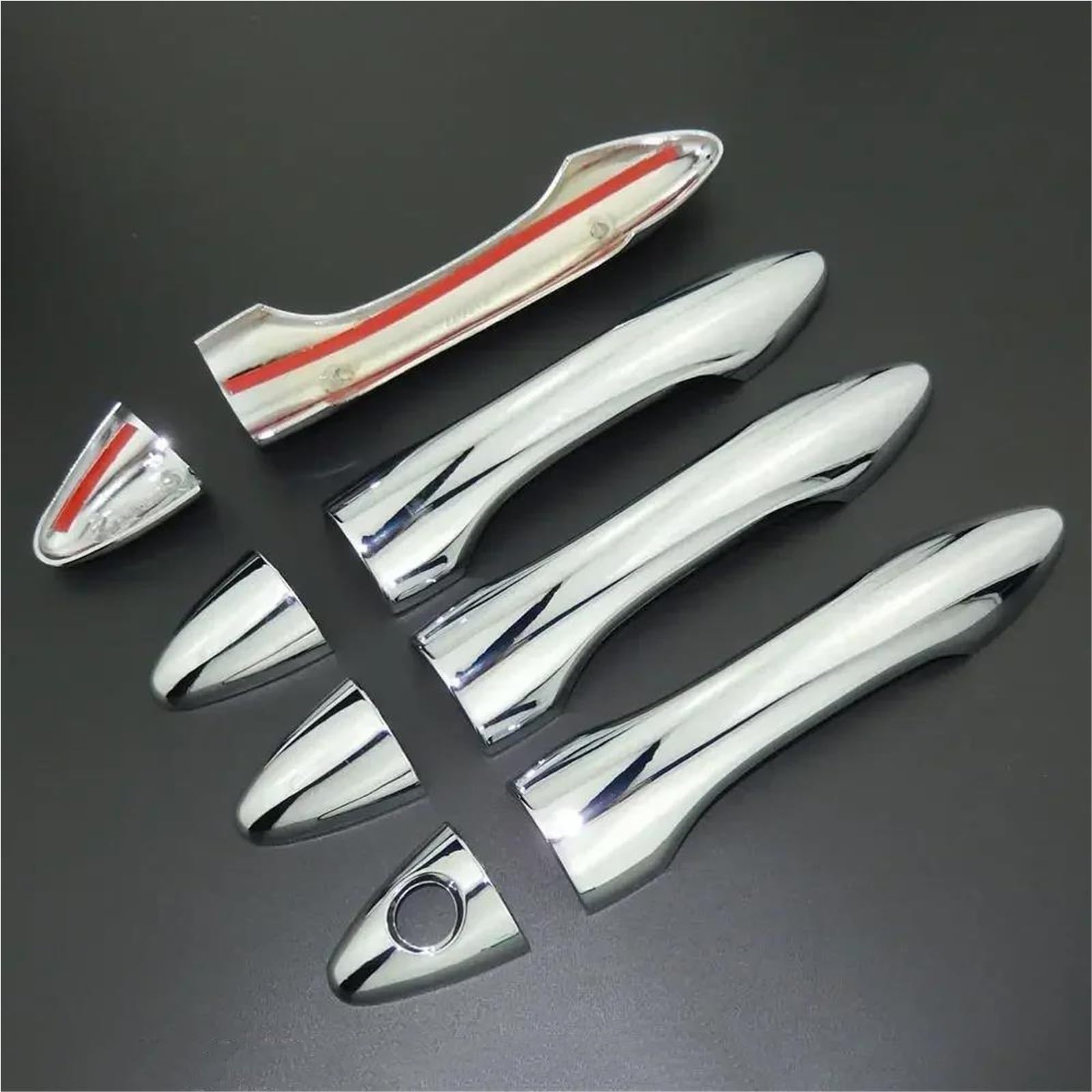Hjkdsz Style 4 Car Door Protection For Hyundai For Tucson Ix35 2010-2015 Car Styling Chrome Side Door Handle Cover Trim & Door Bowl Cover(Style 4)
