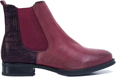Amazon.com: Gc Shoes Botines Chelsea de piel con tacón y tacón de piel para  mujer, rojo, 9 : Ropa, Zapatos y Joyería