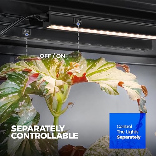 Miniatura 5 de Barrina Luces de cultivo para plantas de interior de espectro completo, lámpara LED de crecimiento de 1 pie, bombillas LED de cobertura negra para