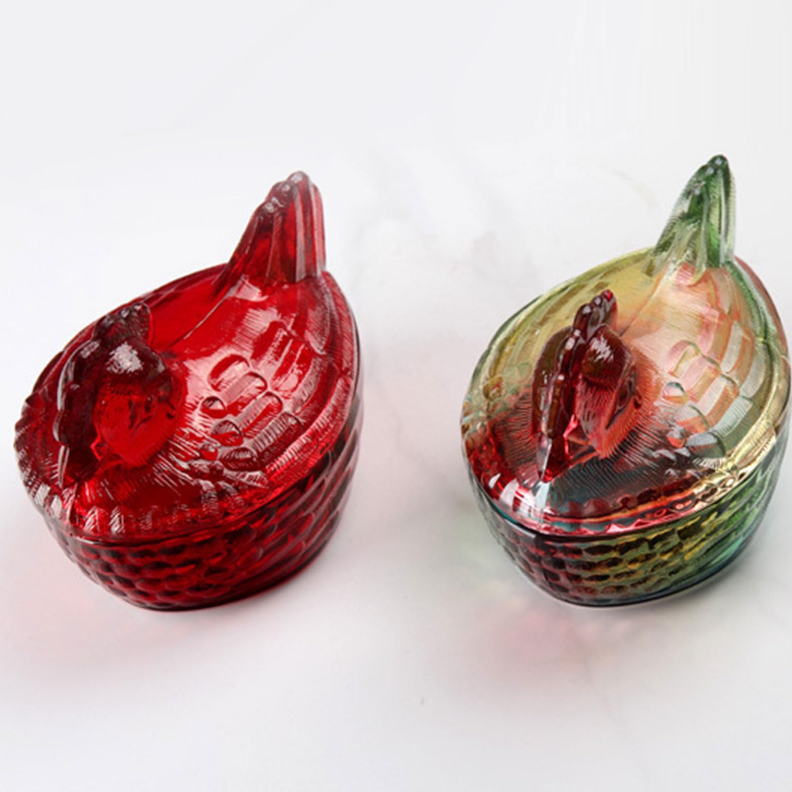 Vorratsdose aus Glas in Hühnerform mit Deckel für Süßigkeiten Nüsse Heimdekoration Küche Esszimmer dekorativer Süßigkeitenbehälter