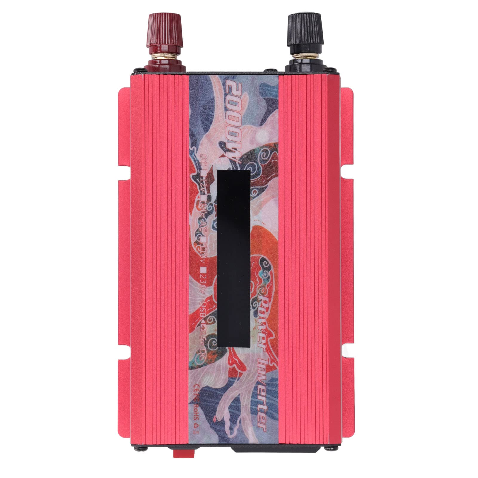 Convertidor de Corriente, Pantalla LCD Solar del Inversor de Corriente del Coche de CC a CA de 2000 W para Cámaras (DC24V)