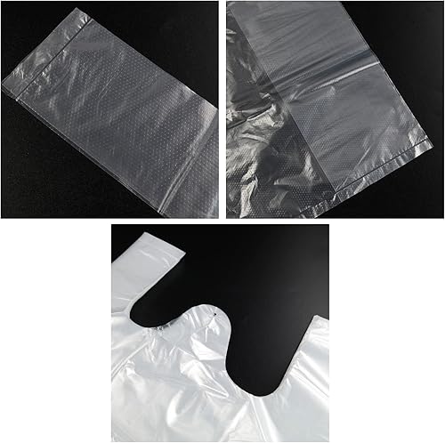 Miniatura 3 de 480 bolsas de plástico para camisetas con asas, bolsas de comestibles reutilizables, transparentes