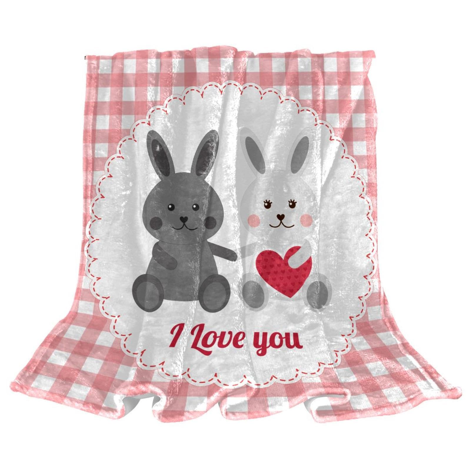 Couverture lapin de Pâques polaire en microfibre comme cadeau de printemps