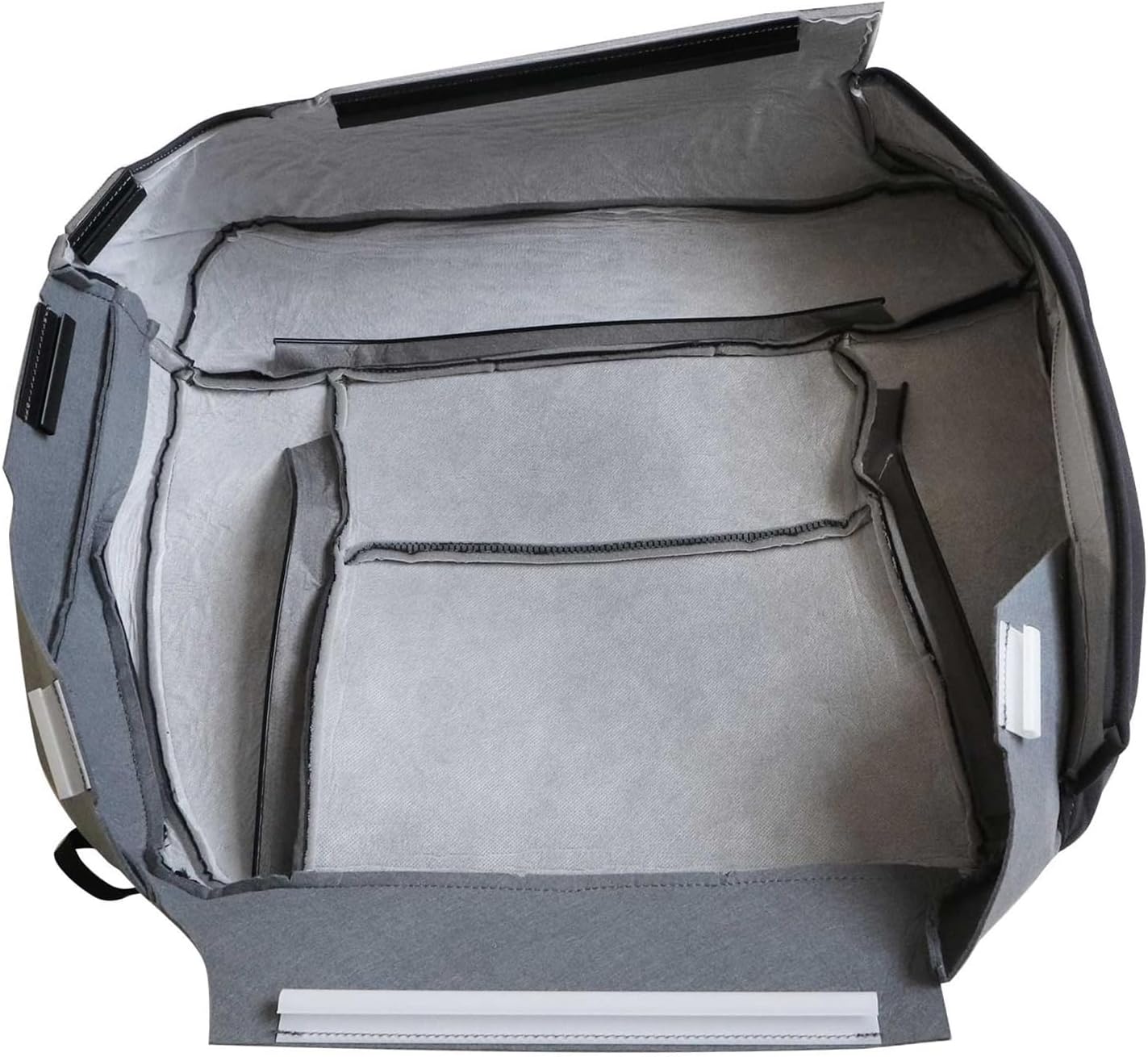 NLQR Driver and Passenger Side Bottom & Back Replacement Seat Covers Cloth Dark Gray & Two Foam Cushion Compatible with Ford F150 2004 2005 2006 2007 2008