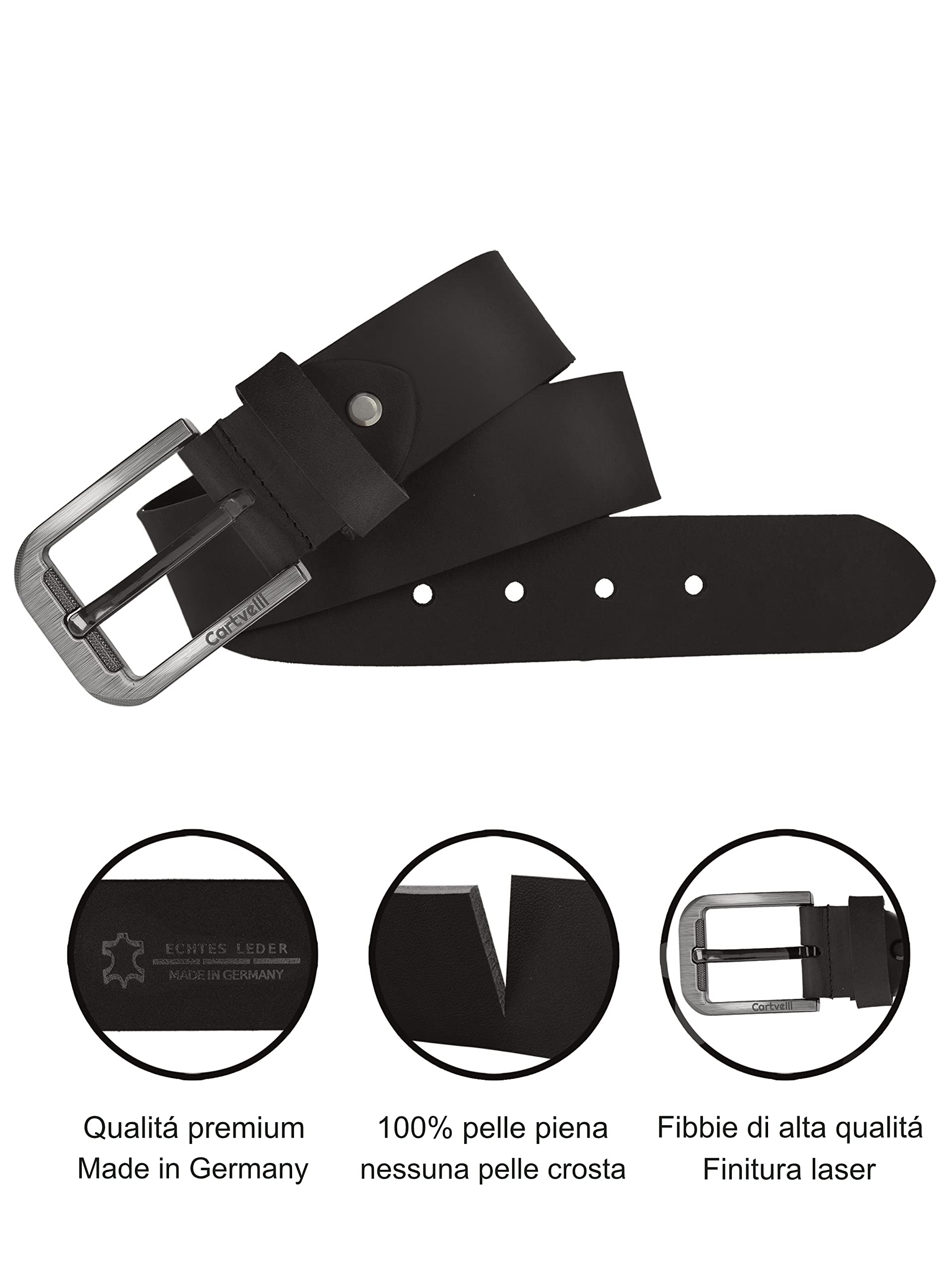 Cintura uomo in pelle premium Made in Germany con confezione regalo - cintura in vera pelle 40mm