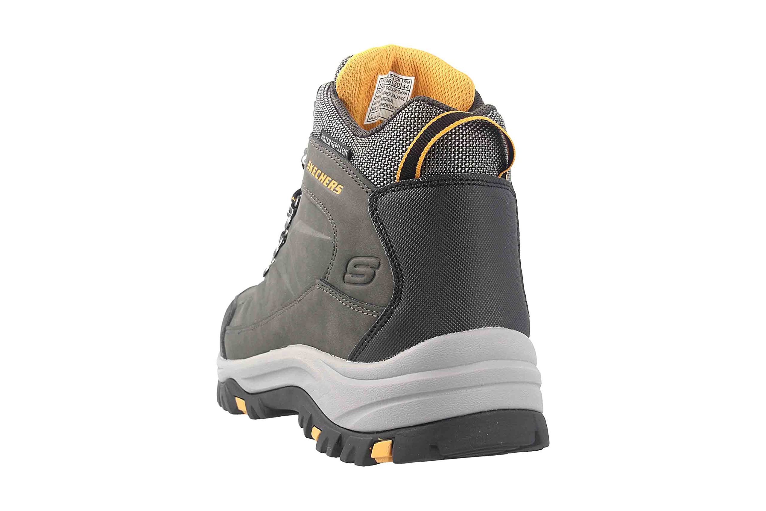 Skechers USA Men's Men's Relment-Daggett Hiking Boot, Char (Charcoal Grey), 15