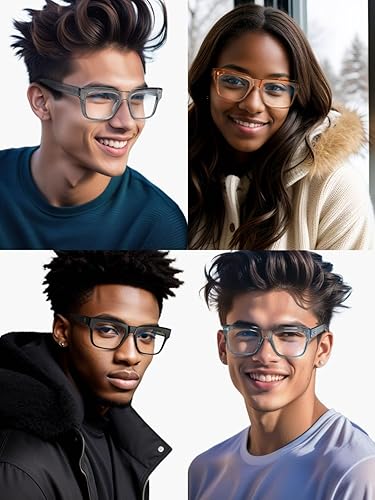 Miniatura 3 de VISOONE TR90 - Gafas cuadradas con bloqueo de luz azul para computadora para mujeres y hombres RANDI