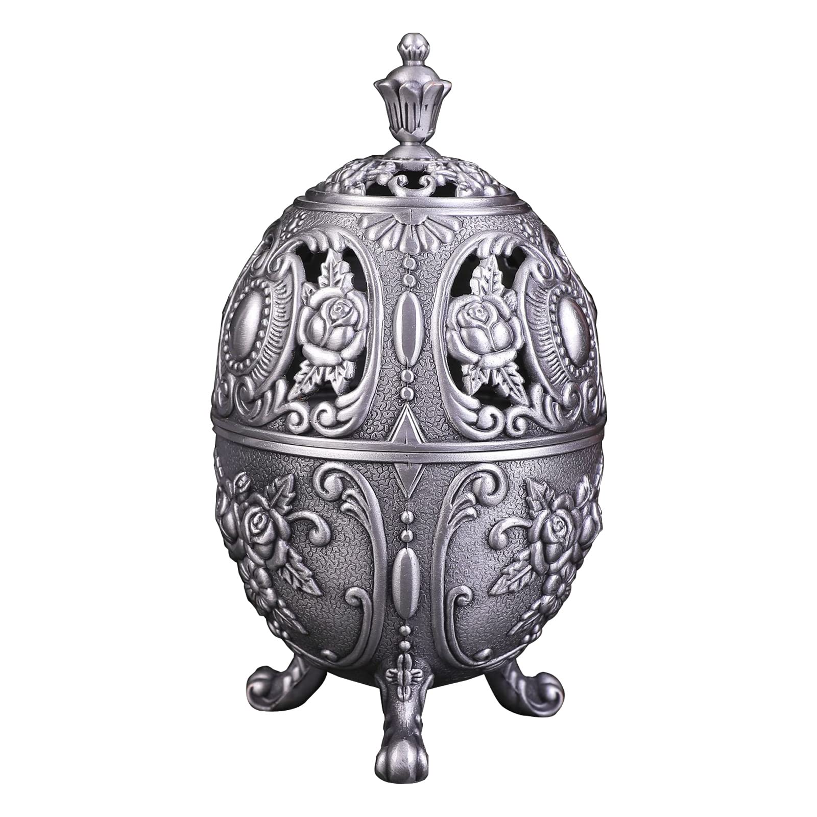 Tsophreniq Burners Alloy Holder with Cover Censer Home Decorations Alloy Home Table Censers Censer Burners