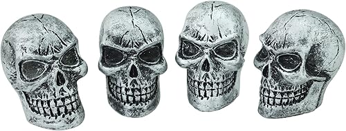 Abfer Cubiertas de vástago de válvula de neumático de cráneo, accesorios decorativos para automóvil, se adaptan a la mayoría de vehículos, camiones,