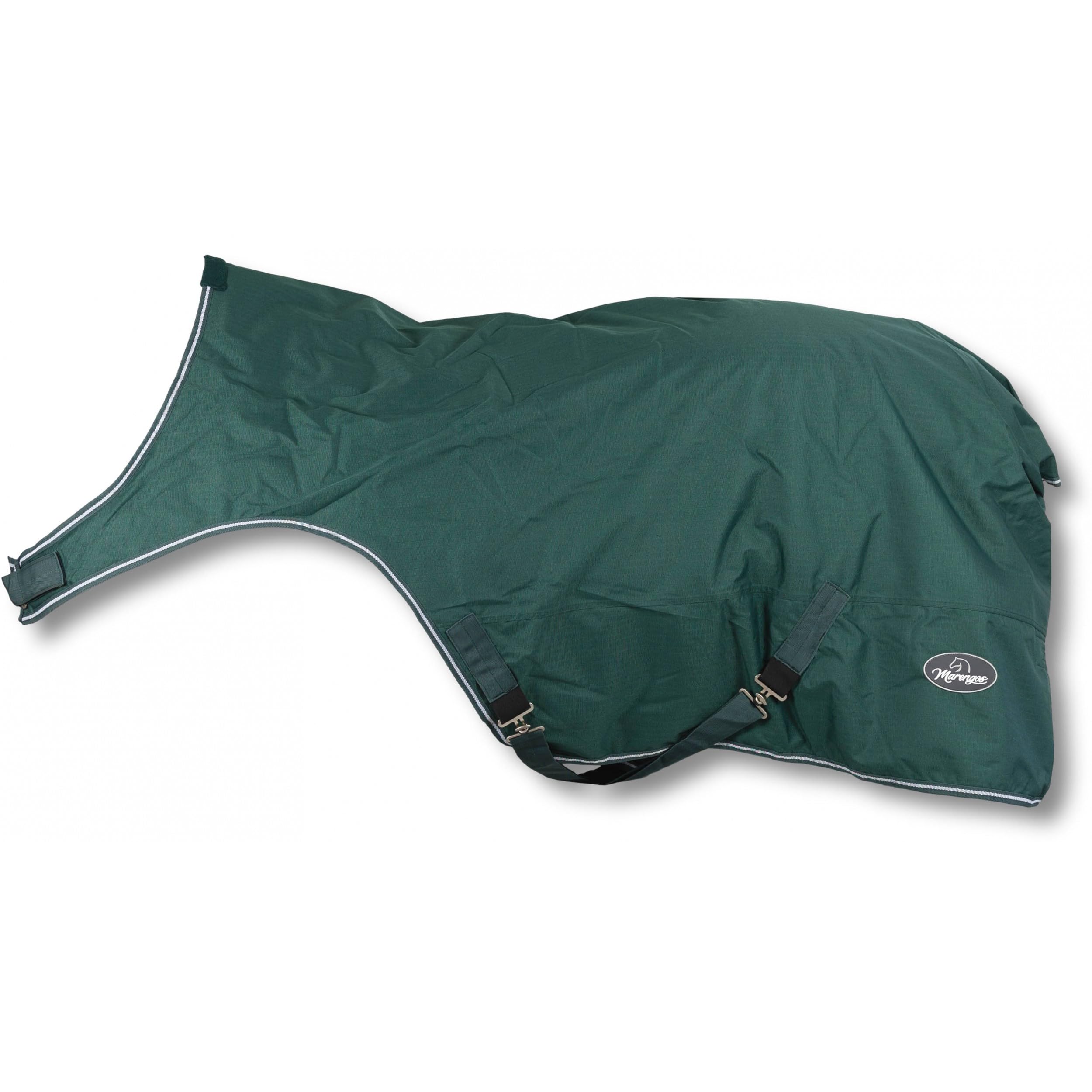 Marengos - Führanlagendecke Comfort | Führmaschinendecke mit Fleece-Innenfutter | Longierdecke mit Kreuzgurten | wasserdicht & atmungsaktiv | Pferdedecke in tannengrün 145 cm & 100g/m² Füllung | Führmaschinendecke mit Fleece-Innenfutter – Longierdecke mit