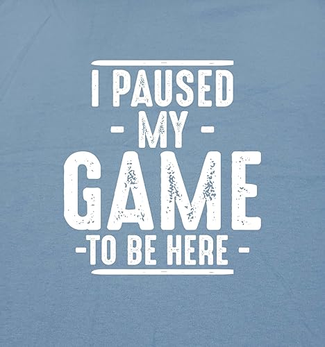Miniatura 2 de Camiseta gráfica divertida con texto "I Paused My Game to Be Here" para hombre y fanáticos de los videojuegos