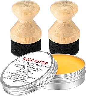 3 Pcs Cutting Board Oil 4 oz Applicator Wood Cutting Board Oil Wax with Brush for Butcher Block and Wooden Kitchen Tools