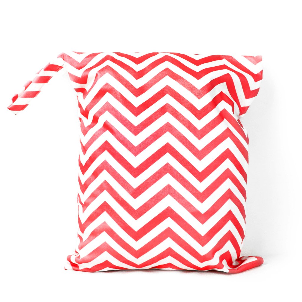BNF Baby Waterproof Zipper Reusable Cloth Diaper Bag Snap Tote Red and White Ripple Pattern | Baby | Diapering | Diaper Bags-image-43