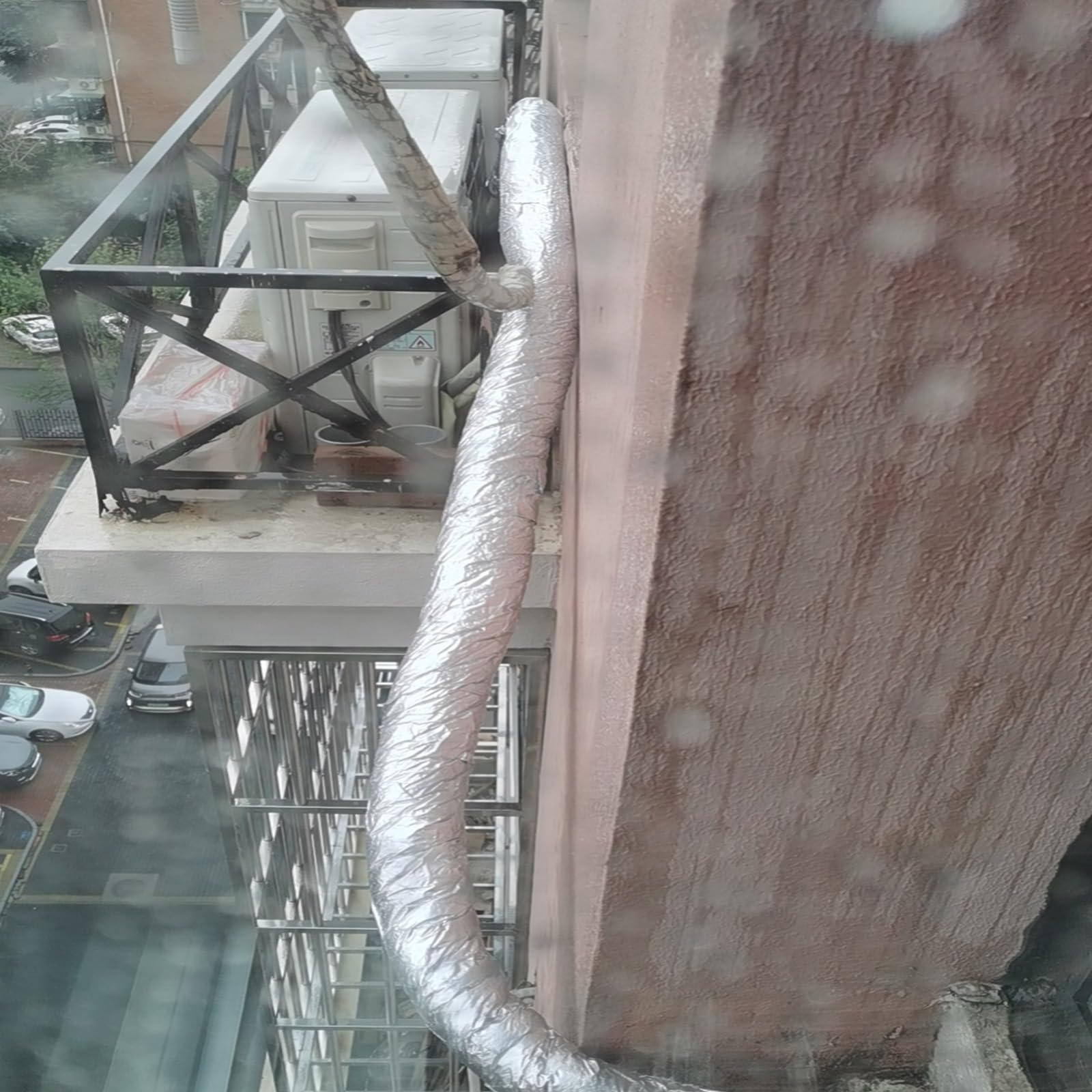 1.0m Aluminiumfolie-Isolationsrohr, Heizungsrohr Rohrisolierung Isolation, Dicke 30mm, ID 22mm-219mm, Heizungsrohr Isolierung für Solarklimaanlagen-Warmwasserleitung Im Freien(159mm x 30mm x 1.0m)