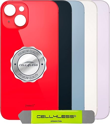 Miniatura 4 de Cell4less Cristal trasero compatible con el iPhone 14 de repuesto de cristal trasero con adhesivo de cuerpo completo, herramienta de extracción y