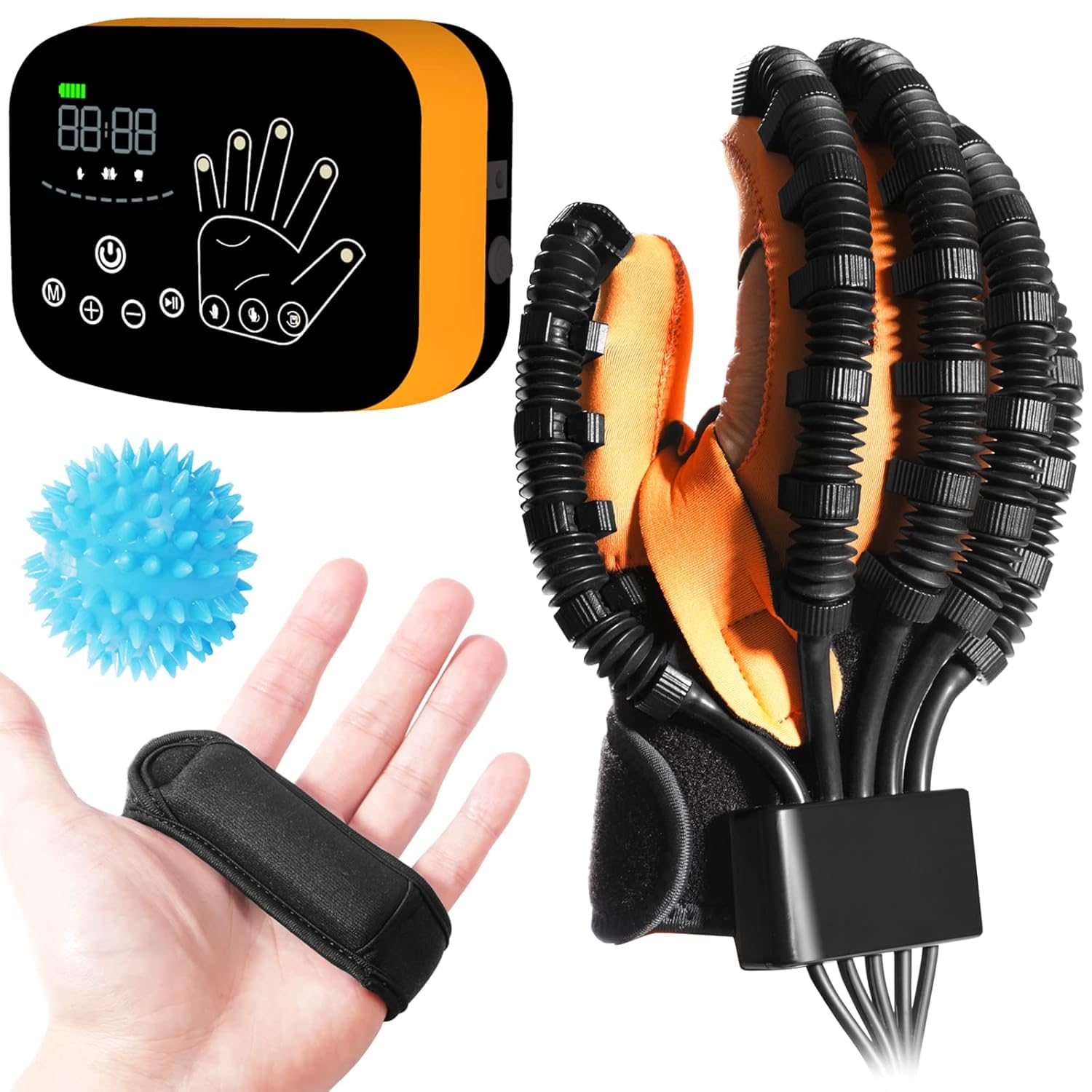 Gants de rééducation robotisés pour s'entraîner devant un miroir chez soi