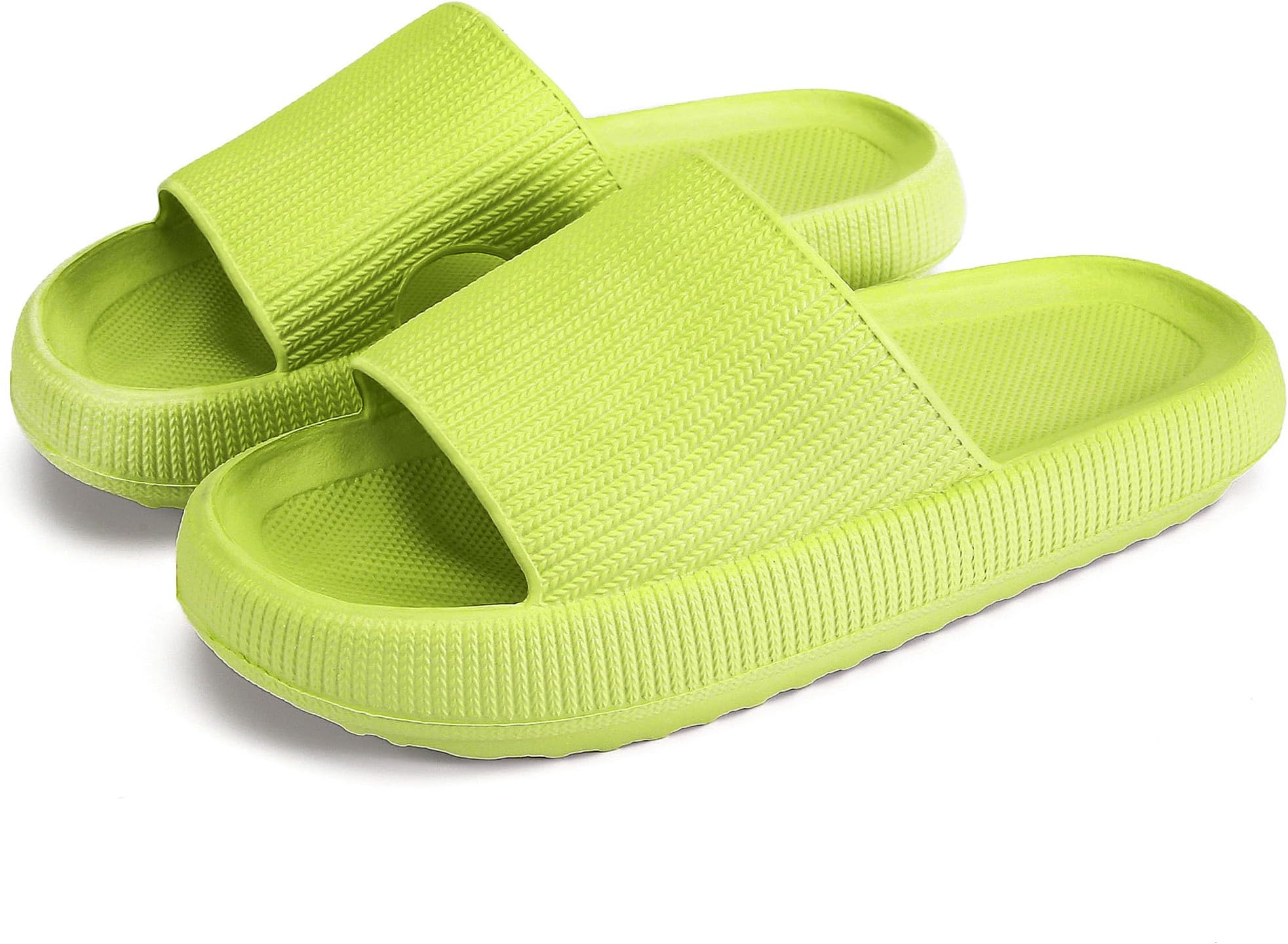 yeezy slides neon green