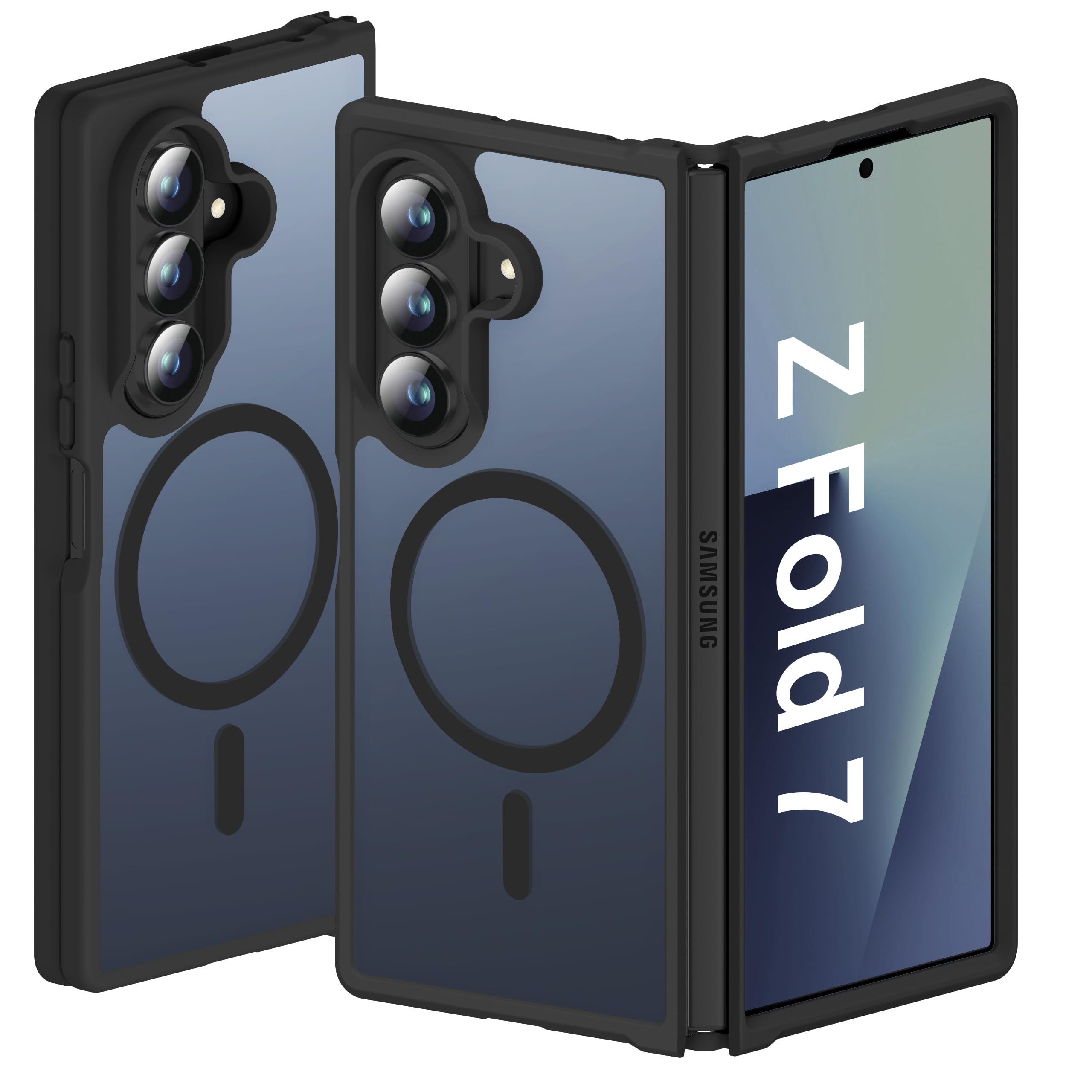 ORETECH 3 in 1 Magnetic for Samsung Galaxy Z Fold 7 Case Black