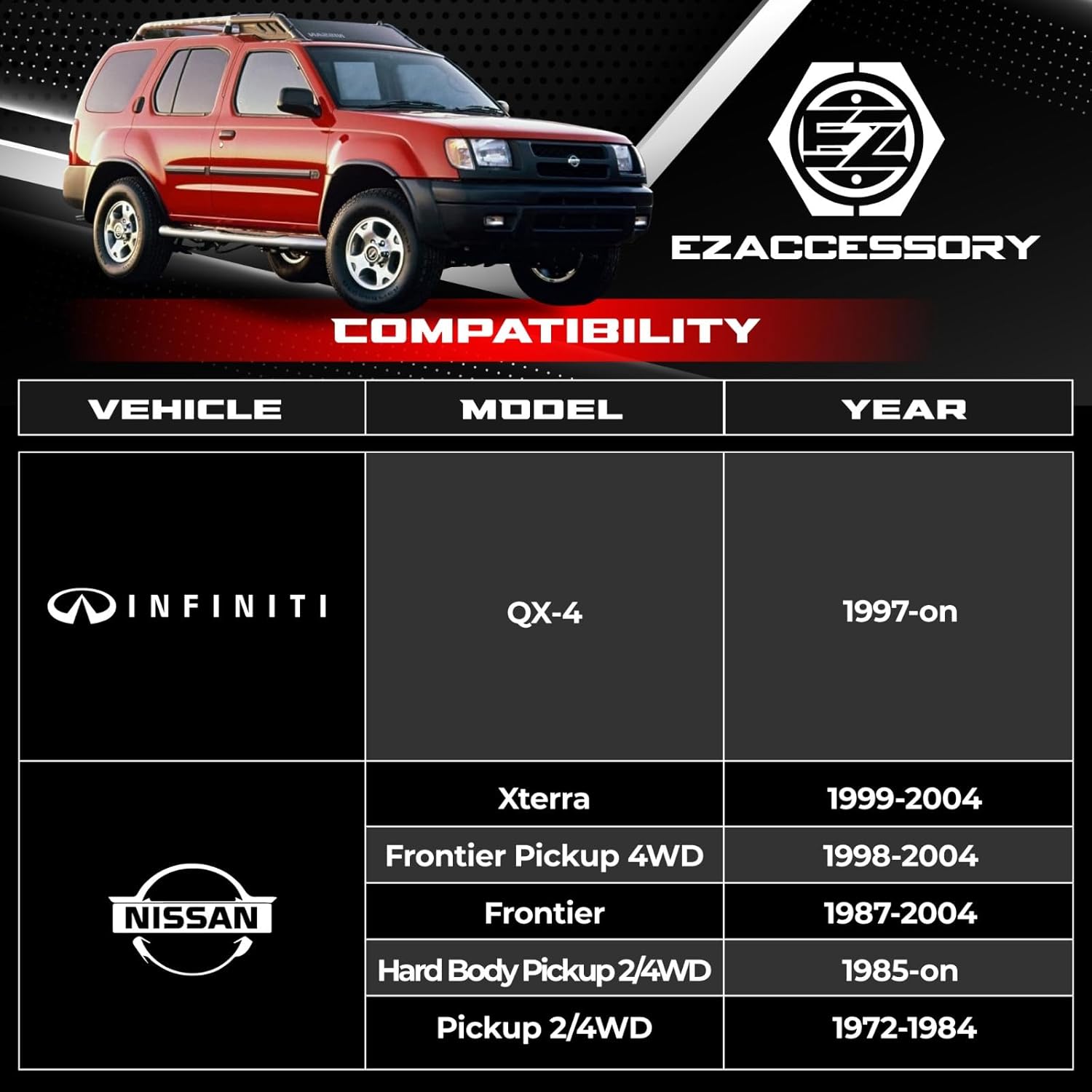 ezaccessory 2 Billet Wheel Adapters Spacers 6x5.5 to 6x5.5 Fits Nissan Xterra 99-4 Frontier 98-04 12x1.25 Studs 1" Thick