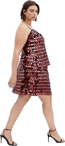 City Chic Women's Plus Size Skirt - Disco Sequin Mini, 14