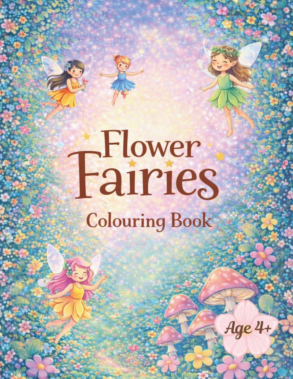 Flower Fairies Colouring Book: Magical Fairy-Themed Colouring Scenes For Children 4-8 Years