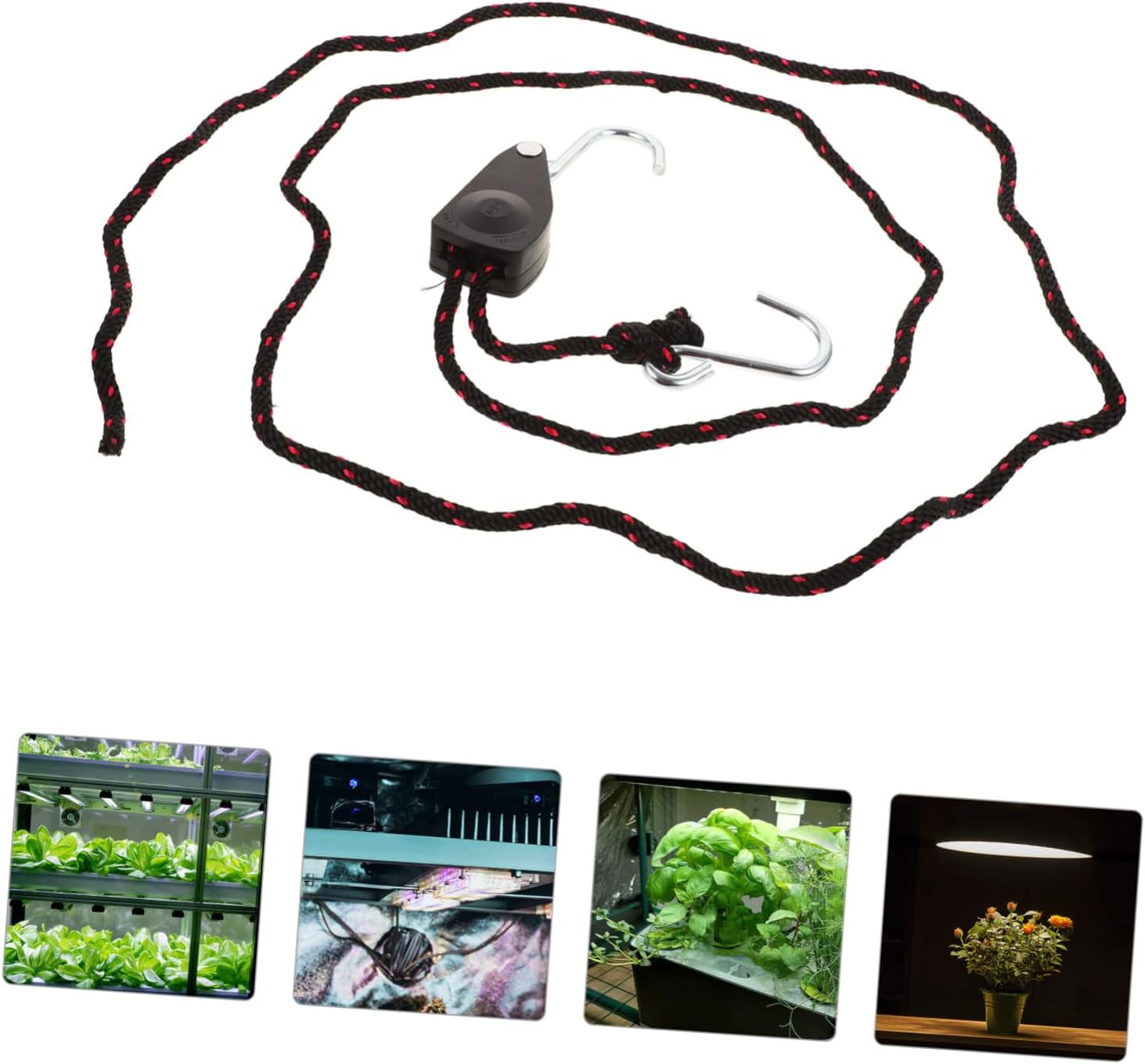 2pcs Adjustable Light Hanger Load Bearing Hook and Rope Versatile Plant Light Hanger for Indoor and Outdoor Use for Tent Setups and Hanging Fixtures