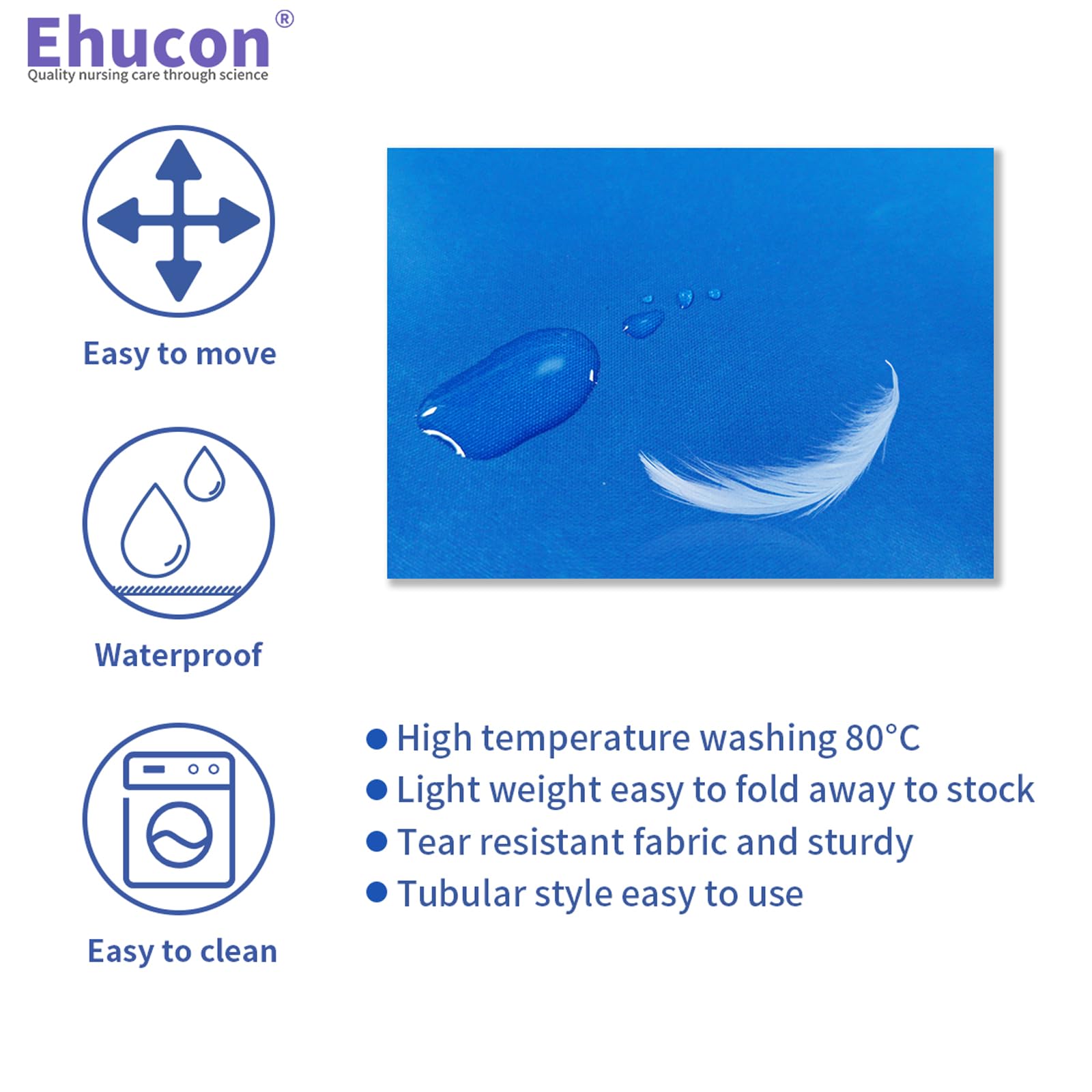 Paciente Transfer Slide Sheet para pacientes/ancianos transferencias a coches/sillas de ruedas/cama Transferencia y reposicionamiento fácil, reutilizable y lavable (azul oscuro-27.5''x47.2'')