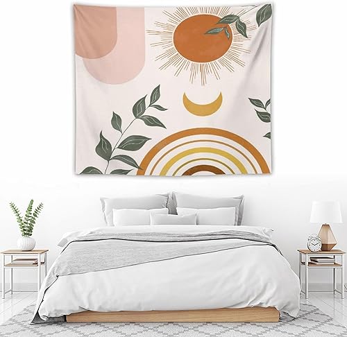 Miniatura 137 de Tapiz floral retro de los años 60 y 70, diseño hippie de primavera Groovy Flower Power Flower Boho para colgar en la pared, arte neutro para Hippie