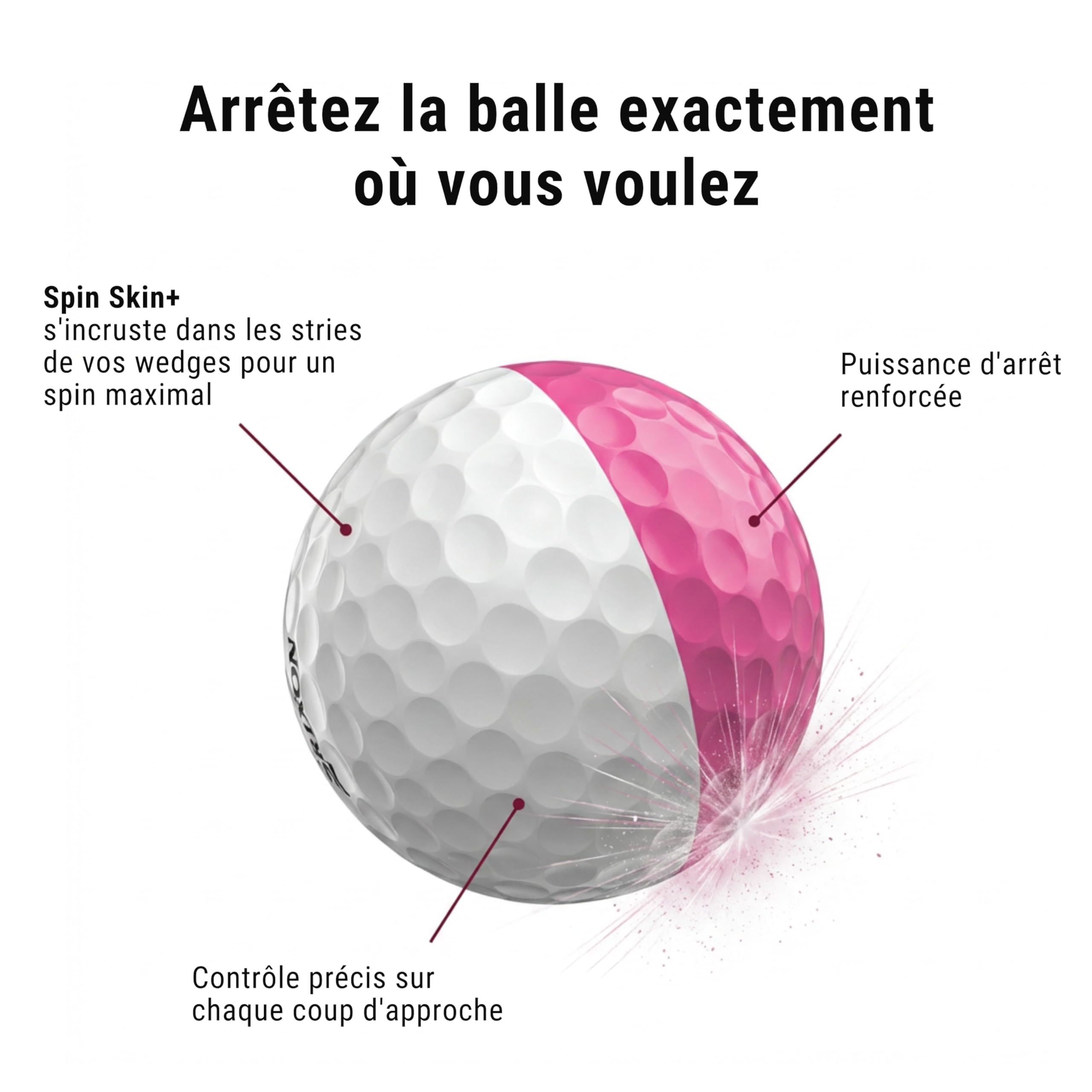 Srixon Q-Star Divide 12 Balle de Golf qualité Tour - Parfaite pour Le Petit Jeux - Noyau FastLayer - Haute Compression de Balle