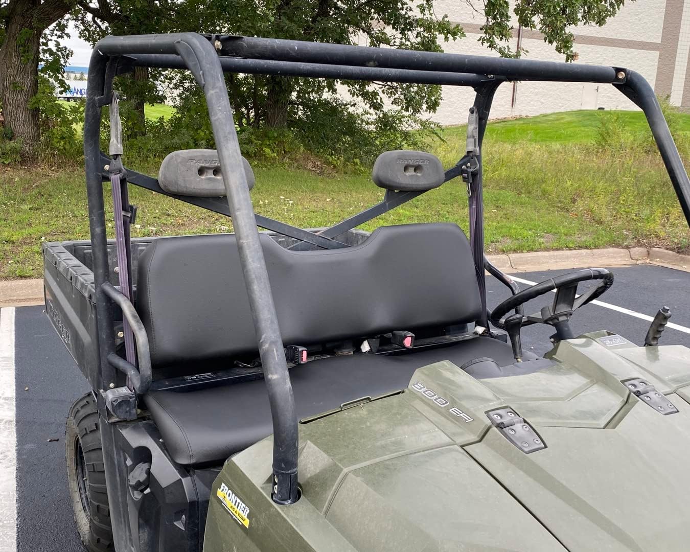 Quad Logic Replacement All-Weather Vinyl Base Seat Cover Replacement for Polaris Ranger 500 700 800 Full Size (2009-2014) - Cover Only