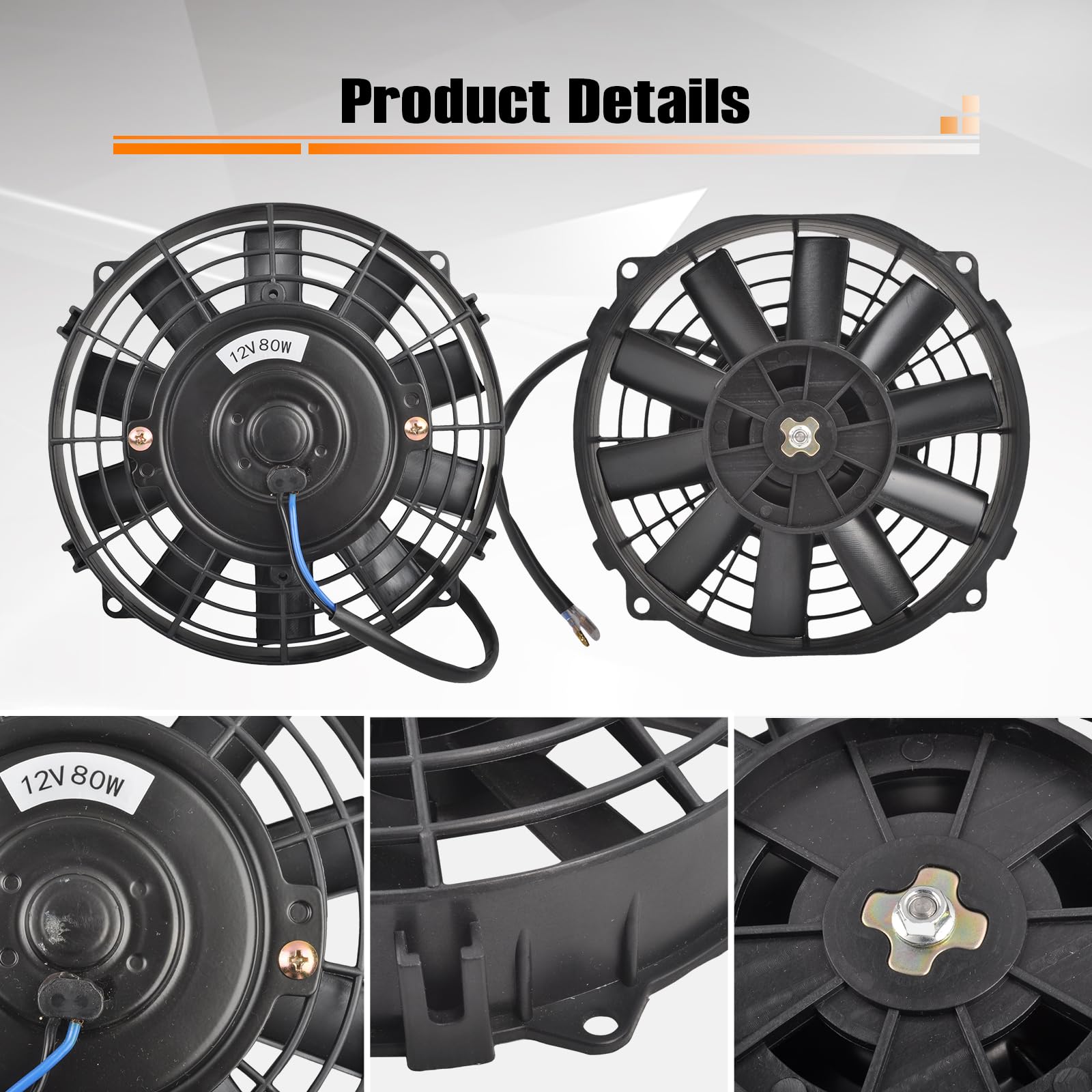 Snapklik.com : Higehio 7 Inch Universal Slim Fan Push Pull Electric ...