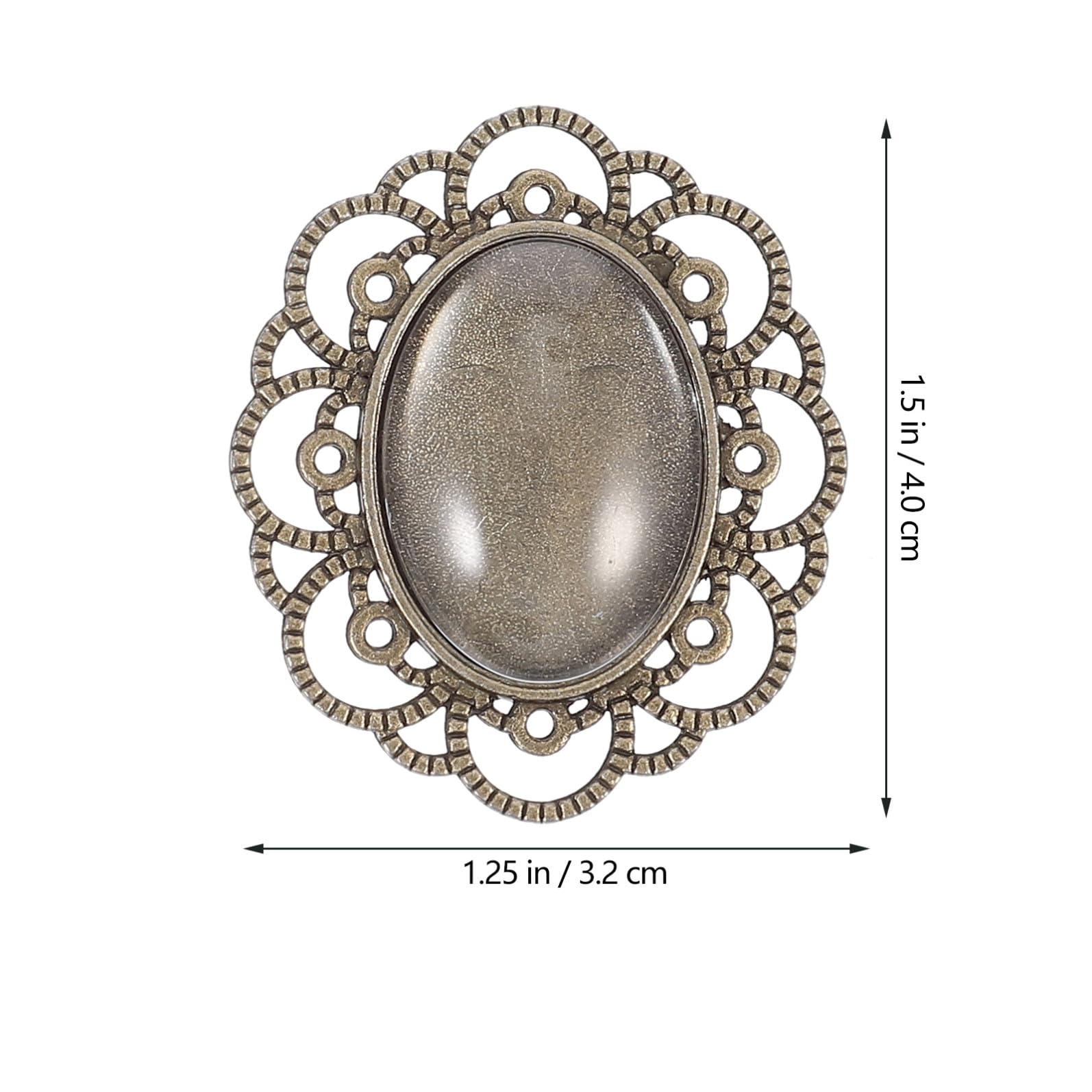 30 Stück Teiliges Retro Bronzefarbene Broschenfassung mit Glas kuppel DIY Schmuckherstellung Bastelset für Frauen und Erwachsene Kreative Handarbeit