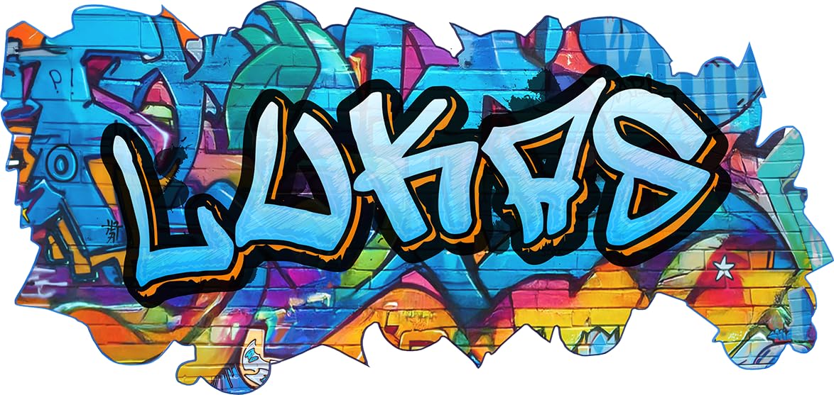 tjapalo® vz79 Graffiti Wandtattoo Graffiti Name Wandtattoo Kinderzimmer Name Bilder personalisiert Jugendzimmer Deko personalisiert Wanddeko Kinderzimmer A vz79