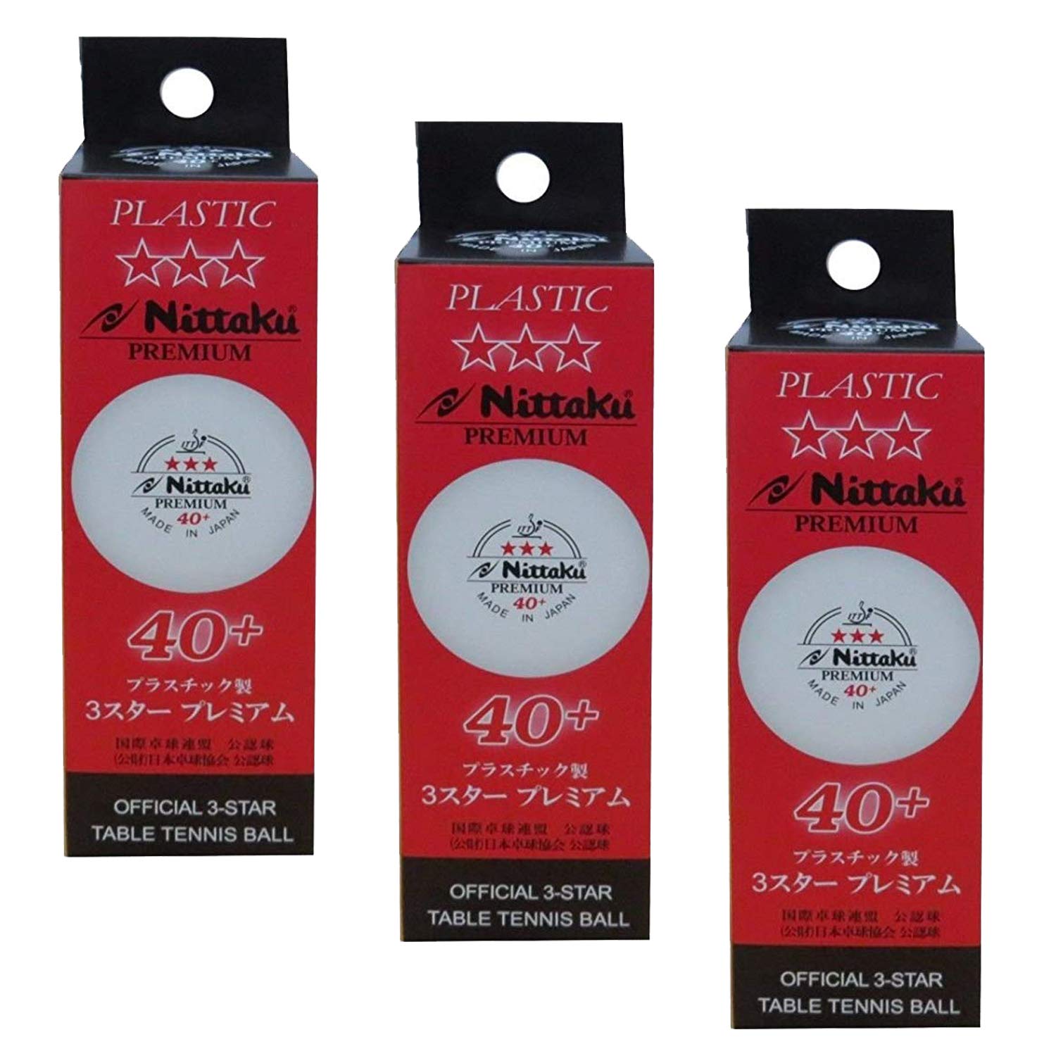 Nittaku3-Star Premium 40+ Table Tennis Balls