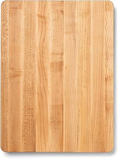 John Boos Chop-N-Slice Series Rectangular Wooden Maple Cutting Board 20”x15” – 1.25” Thick, 10-lb Reversible Butcher Block with Eased Corners & Edge-Grain – Made in the USA