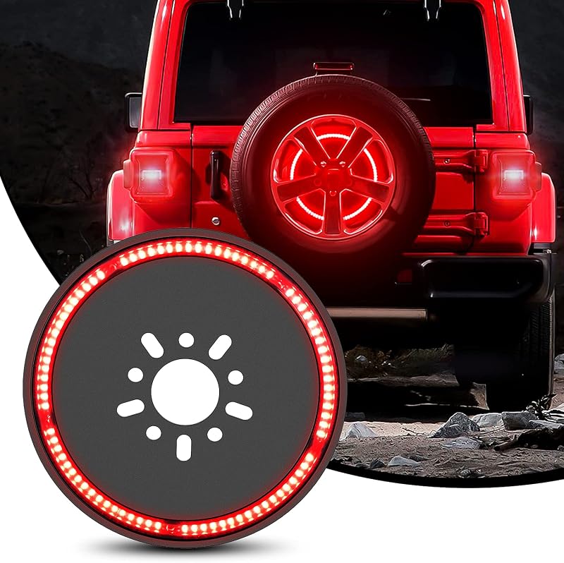 Luz de freio LED para estepe Nilight Jeep Wrangler JK JKU JL JLU – 1 unidade