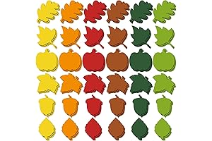 Pumpkin and Leaf Cutouts for Crafts and Classroom Decorations