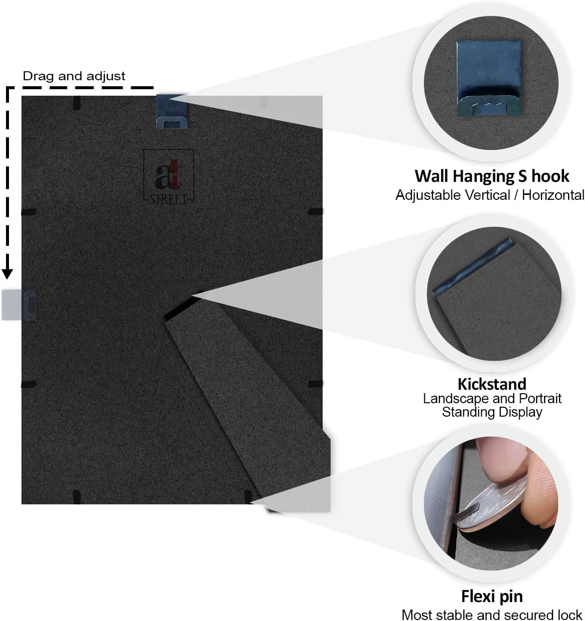 Art Street Table Photo Frame for Home & Office Decoration Size (4X6 Inch) Beige