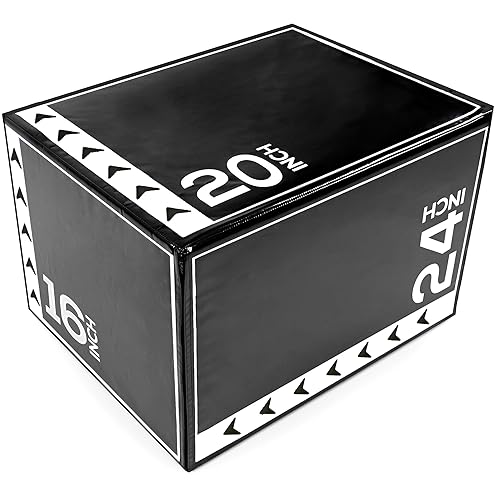 BalanceFrom 3-in-1 Foam Plyometric Jump Box for Home Gym with