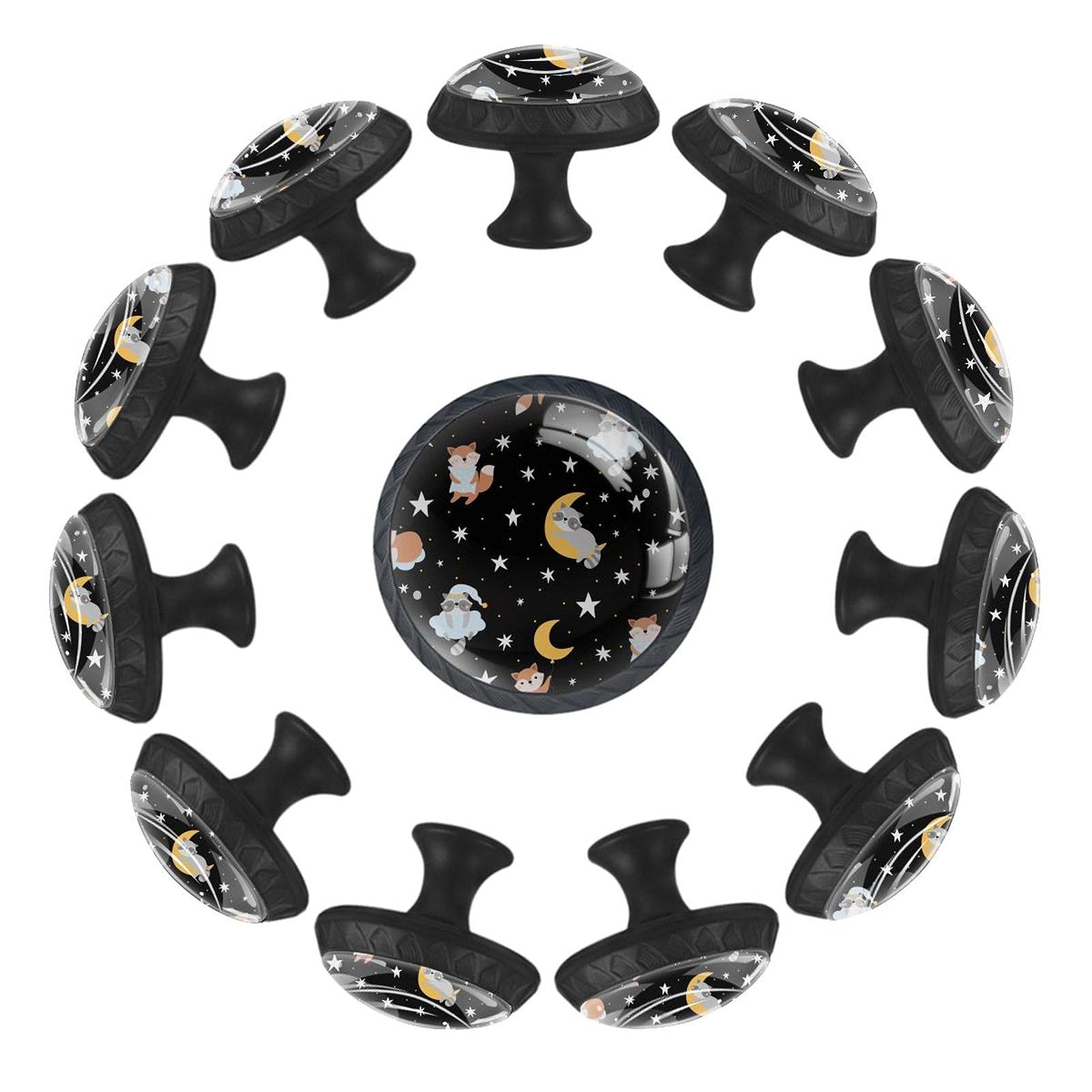 Boutons de tiroir renard lot de 12 boutons ronds 35 mm pour meuble chambre bébé