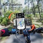 Support de téléphone de moto, Support de portable de moto avec caméra non bloc, Support pour téléphone cellulaire pour vélo, Poignée de moto iPhone 16, iPhone 15,14, S9, S10 et plus encore 4.5" à 7" Téléphone