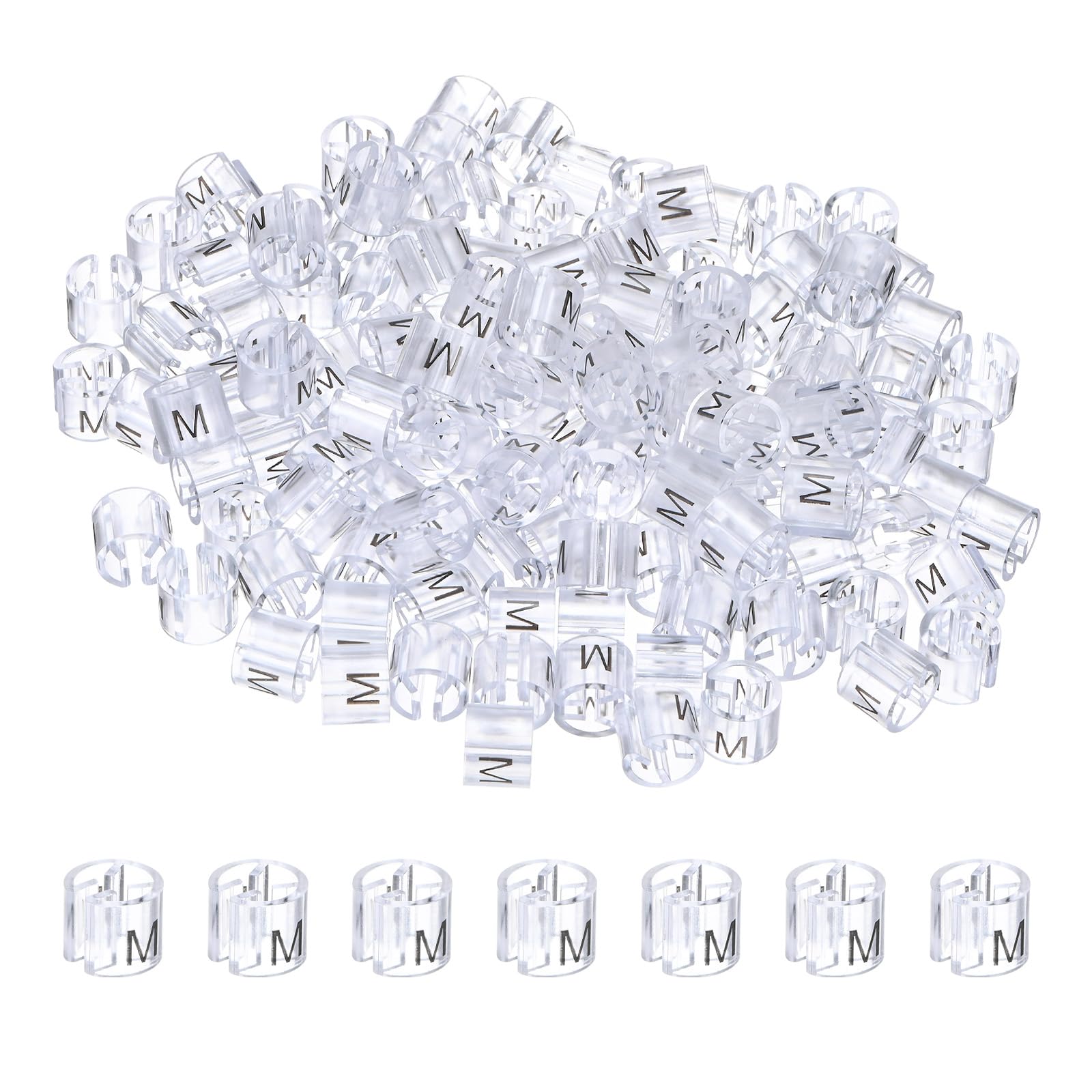 Marqueurs en plastique pour cintre M, clips de taille à code couleur pour tringle 3-5 mm