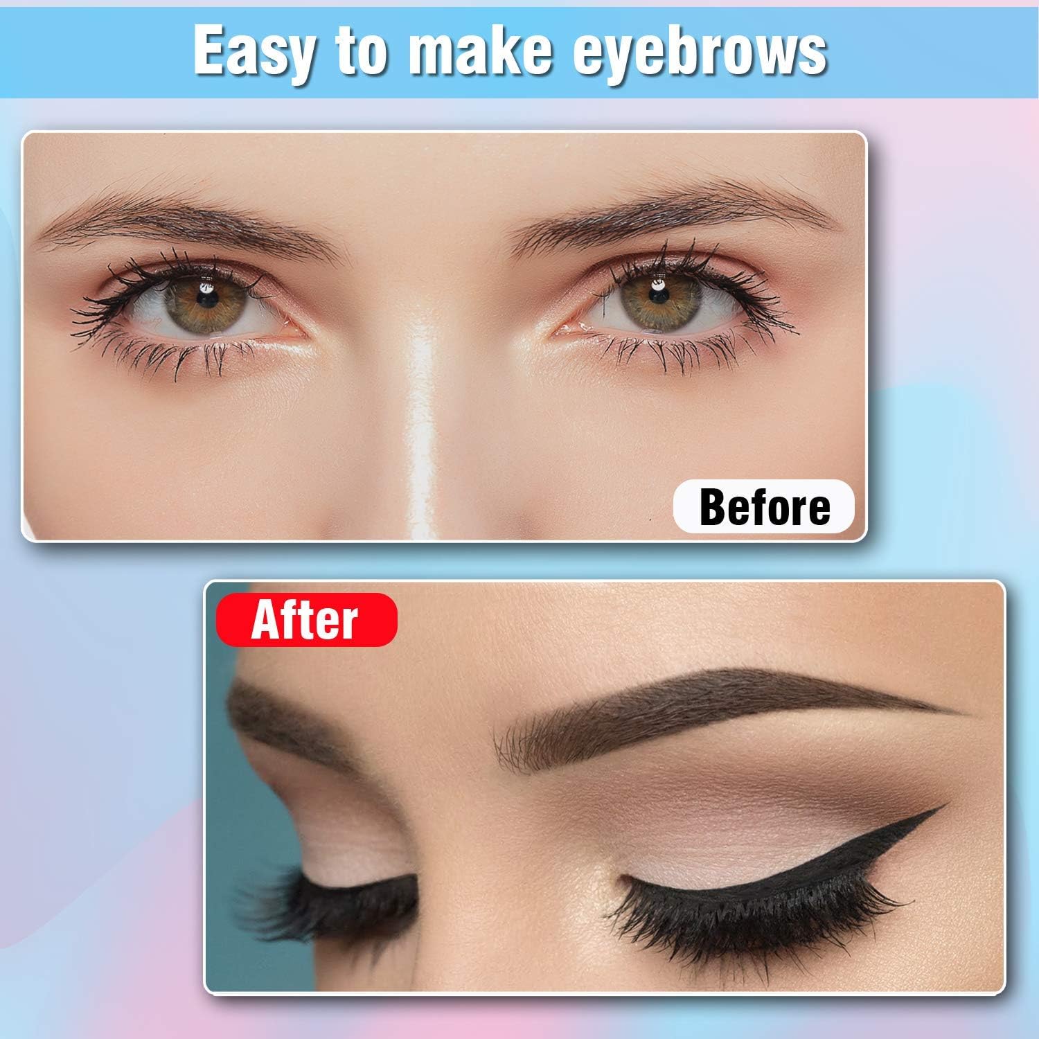 Eyebrow Stencils Kit 12 Pieces Eyebrow Shaping Tool Eyebrow Grooming Kit, Includes 12 Pieces Eyebrow Shaping Template