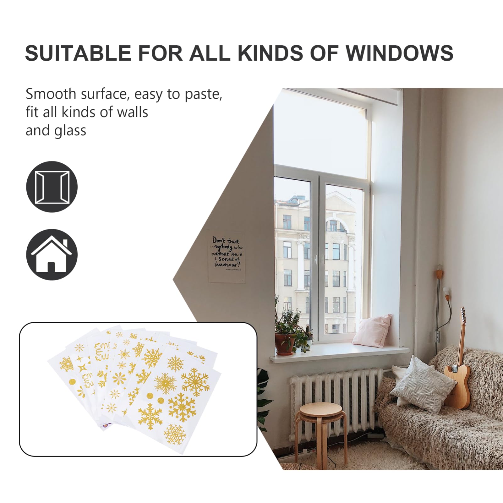 27 Stück Glasaufkleber Weihnachten Fenster Aufkleber Urlaub Wanddekoration Neujahr Fenster Aufkleber Weihnachten Wandsticker Urlaub Fenster Aufkleber Xmas Decor Winter Requisiten