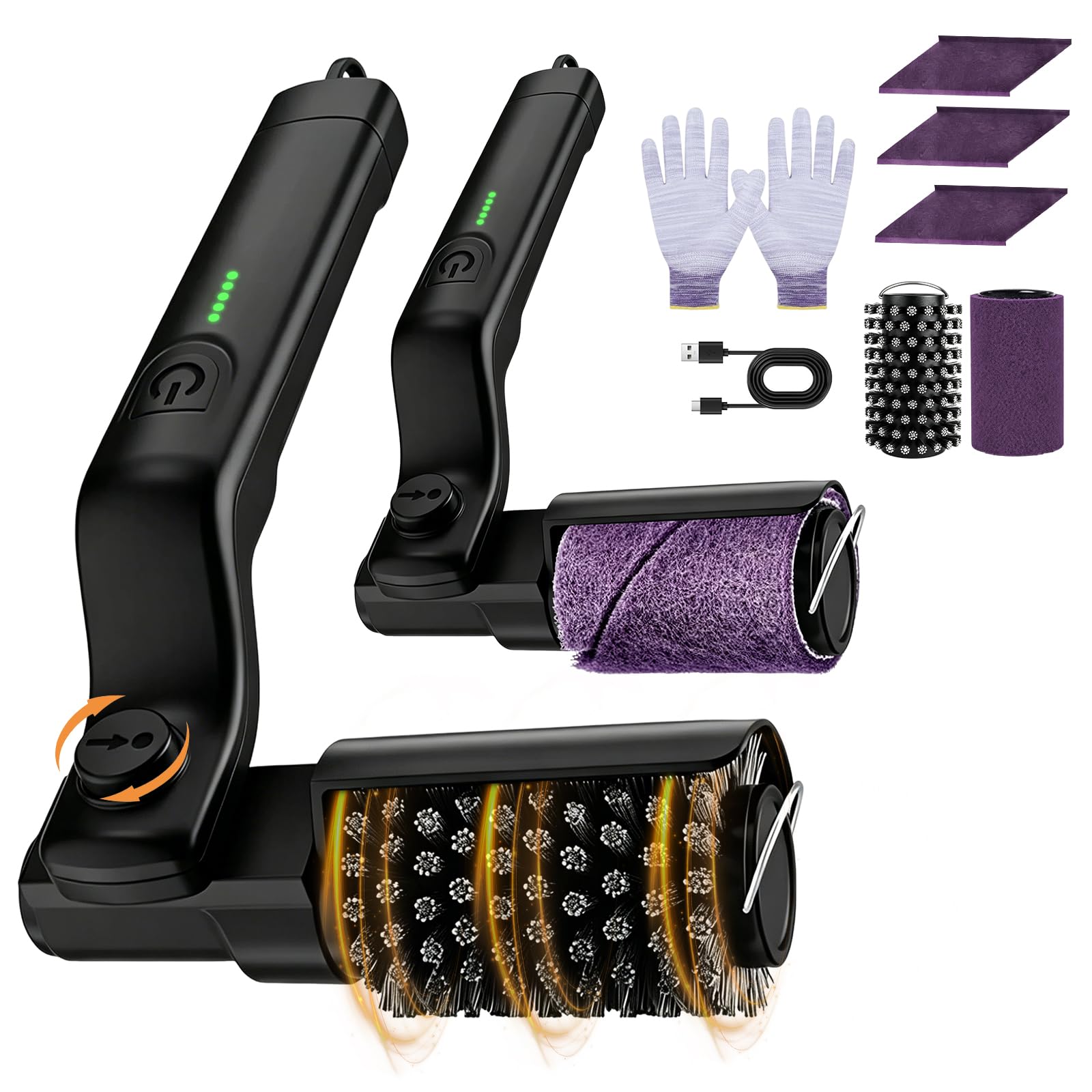 Electric Grill Brush, Cordless BBQ Grill Cleaning Brush with Adjustable Angle Rechargeable Cleaner, 3-Speed Power, 90-Min Runtime, for Cast Iron Stainless Steel Grates Kitchen Outdoor Cooking Backyard